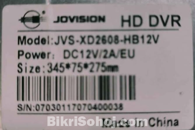 Jovision 8channel DVR + 1Tb Thosiba Hard Disk